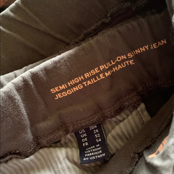 LANDSEND Wms Plus Size Elastic Semi High Rise Pull On Skinny Legging Jeans - Picture 6 of 7